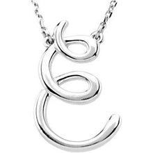 Script Initial Necklace With Chain