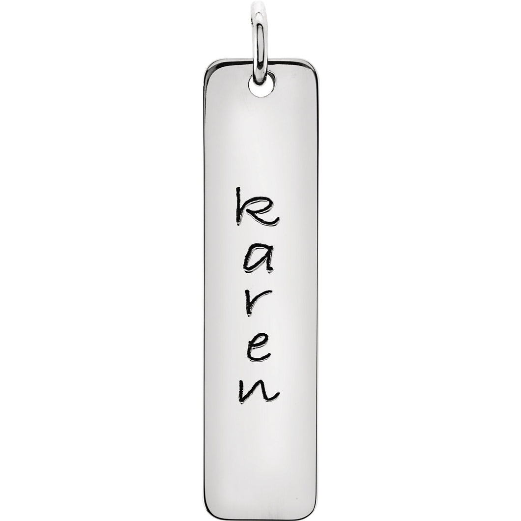 Personalized Engravable Vertical Bar Necklace