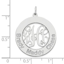 Family Monogram Necklace 1 Inch