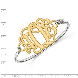 Etched Monogram Bangle Bracelet