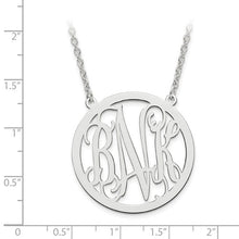 Circle Monogram Necklace 1 Inch