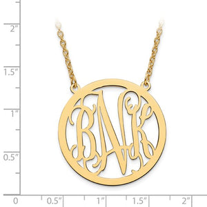 Circle Monogram Necklace 1 Inch