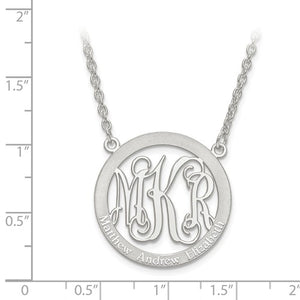 Family Circle Monogram Necklace 1 Inch