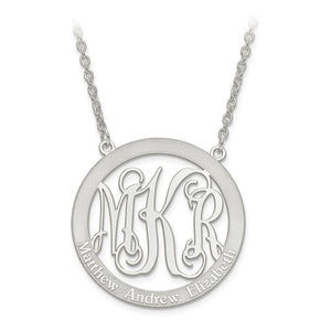 Family Circle Monogram Necklace 1 1/4 Inch