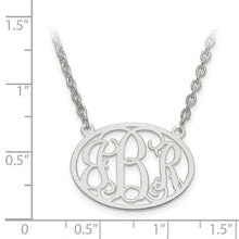 Oval Shape Monogram Necklace 1 Inch