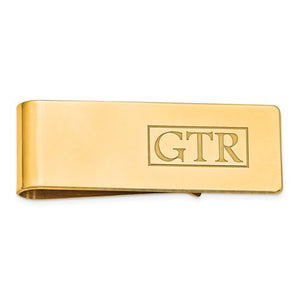 Money Clip with Recessed Monogram Letters