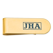Money Clip with Enameled Monogram Letters