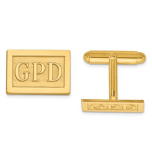 Rectangle Cufflinks with Raised Letters