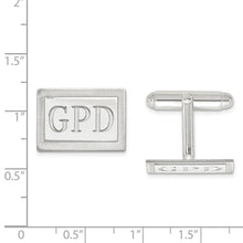 Rectangle Cufflinks with Recessed Letters