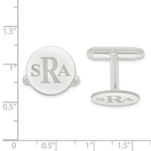 Circle Cufflinks with Recessed Monogram Letters