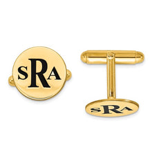 Cufflinks with Enameled Letters
