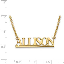 Nameplate Necklace with Chain and Underline