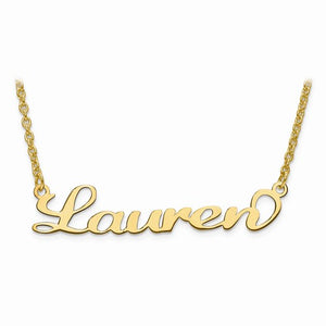 Nameplate Necklace with Chain 1 1/2 Inch
