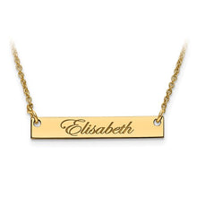 Engraved Bar Necklace 1 Inch