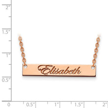 Engraved Bar Necklace 1 1/2 Inch