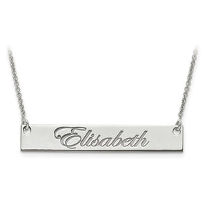 Engraved Bar Necklace 1 1/2 Inch