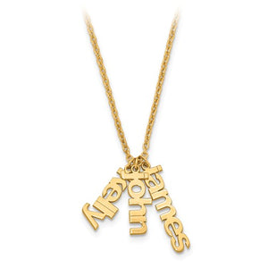 Mom's Nameplate Necklace Family Charms With Chain