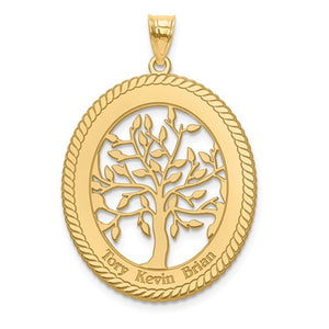 Family Tree Pendant With Engraving