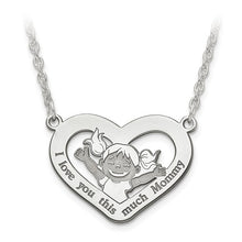 "I love you this much Mommy" Girl Family Pendant