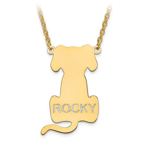 Dog Pendant With Cut Out Name For Your Pet