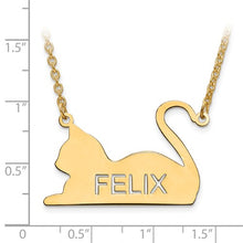 Cat Pendant With Cut Out Name For Your Pet