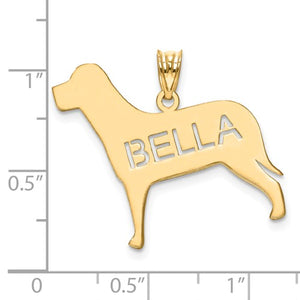 Dog Charm with Cut Out Name For Your Pet