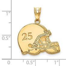 Football Helmet Sports Charm with Name and Number
