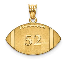 Football Sports Charm with Name and Number