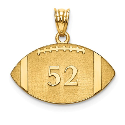 Football Sports Charm with Name and Number