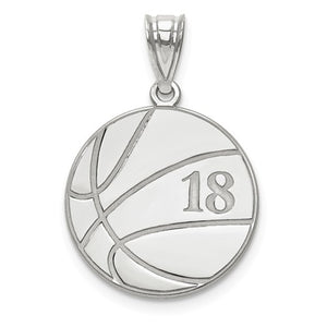 Basketball Sports Charm with Name and Number