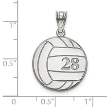 Volleyball Sports Charm with Name and Number