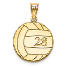 Volleyball Sports Charm with Name and Number