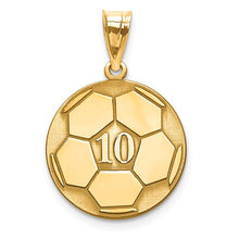 Soccer Ball Sports Charm with Name and Number