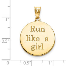 Marathon "Run Like a Girl" Sports Charm with Name