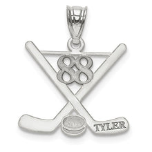 Hockey Sports Charm with Name and Number