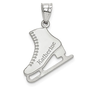 Ice Skate Sports Charm with Name