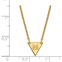 Mini Triangle Engraved Initial Necklace with Chain