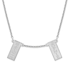 Personalized bar necklace with 2 names