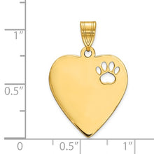Paw Print Heart Charm For Your Pet