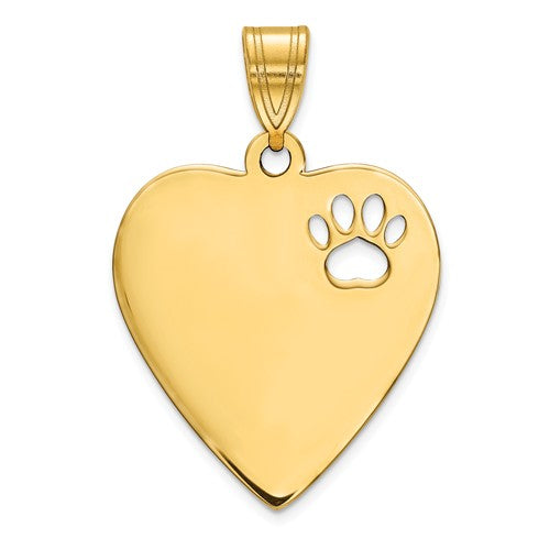 Paw Print Heart Charm For Your Pet