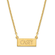 Personalized Bar Necklace with 1 Name