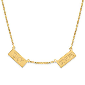 Personalize Bar Necklace with 2 Names